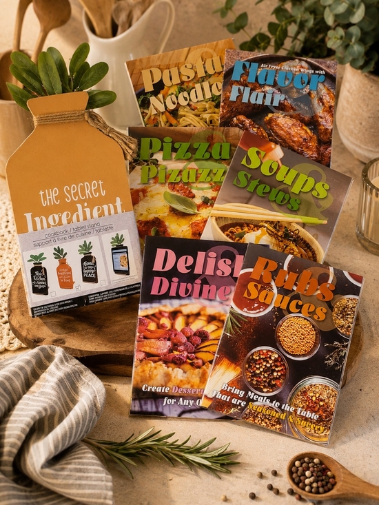 Other - Cookbook Bundle Recipe Books Kitchen Decor Farmhouse Cooking Gift Set